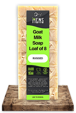 O My! Bulk Up Soap Loaf of 8 Bars Mens Rugged