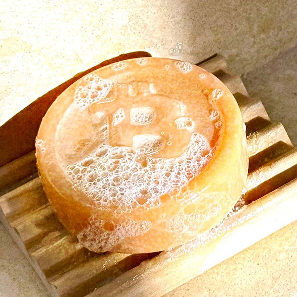 O My! Bitcoin Soap made with Raw Goat Milk by O My! Bath and Body.  Go for the GOAT Gold Bar.