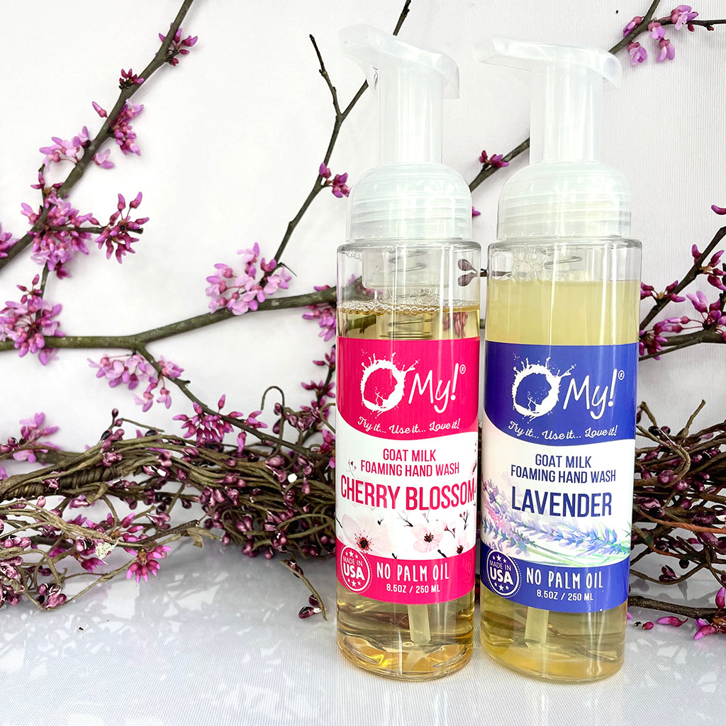 O My! Goat Milk Foaming Hand Wash; Buy One Get One Free!  Fragrance Free, Cherry Blossom, Lavender or Citrus