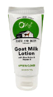 O My! Goat milk lotion Apple & Clover tube with green and white label on a white background.