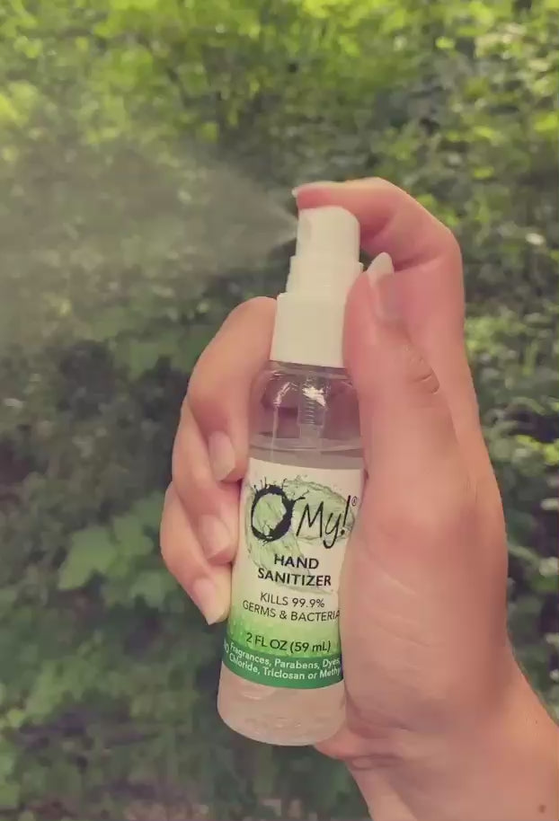 Load video: O My! Hand Sanitizer | Free from, Parabens, Dyes, Benzalkonium Chloride, Triclosan and Methylisothiazolinone | Made in USA
