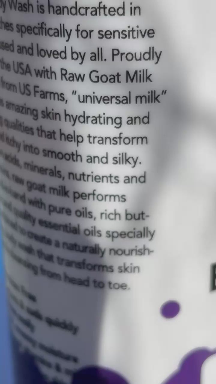 Load video: O My! Goat Milk Body Wash | Excellent for all Skin Types | Free of Parabens &amp; More | Handcrafted in USA