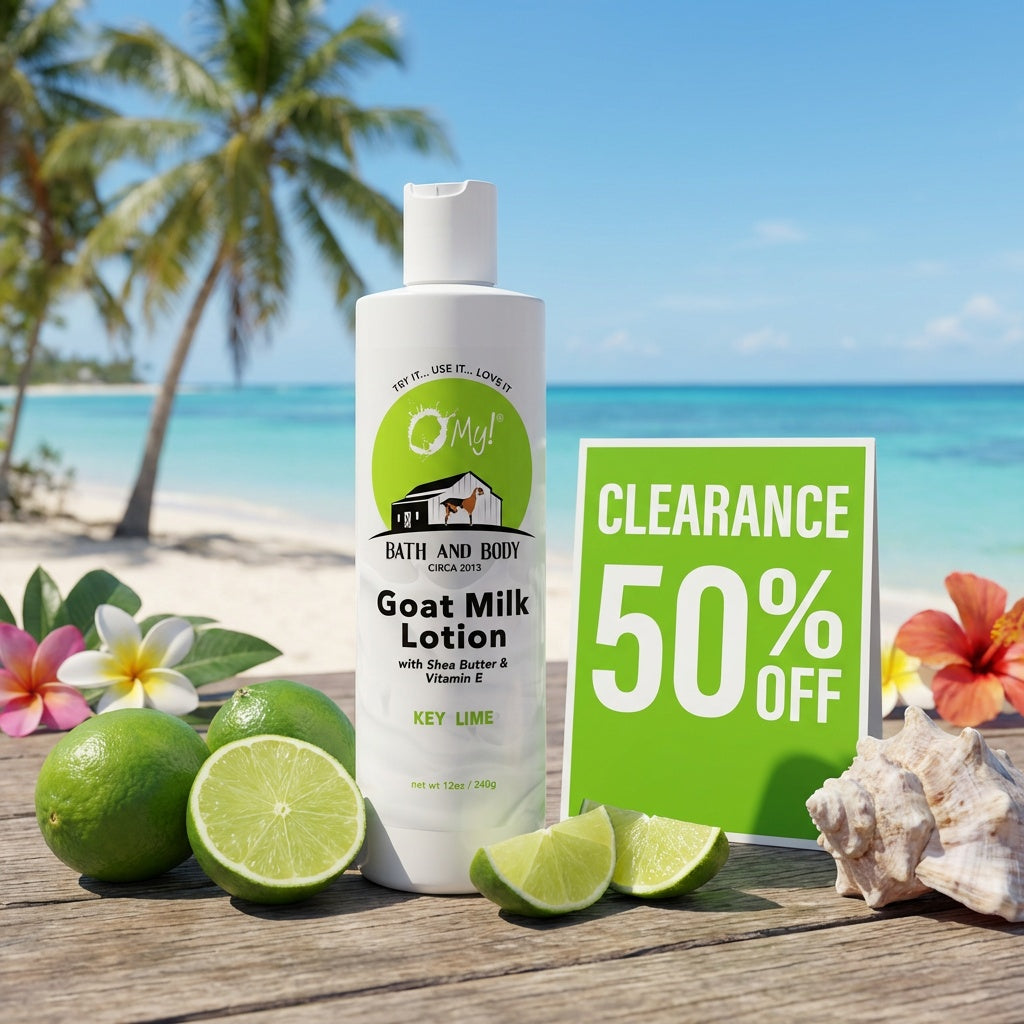 O My! Goat Milk 12oz Lotion | Made with Raw Goat Milk | Shea Butter and Vit E | Free of Parabens & More | Handcrafted in USA