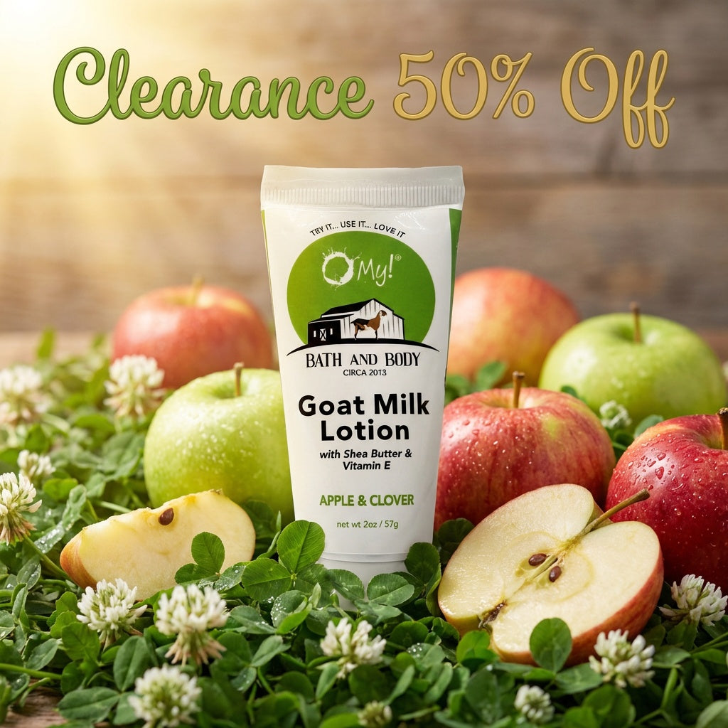 O My! Goat Milk 2oz Traveler Size Lotion | Made with Raw Goat Milk | Shea Butter and Vit E | Free of Parabens & More | Handcrafted in USA