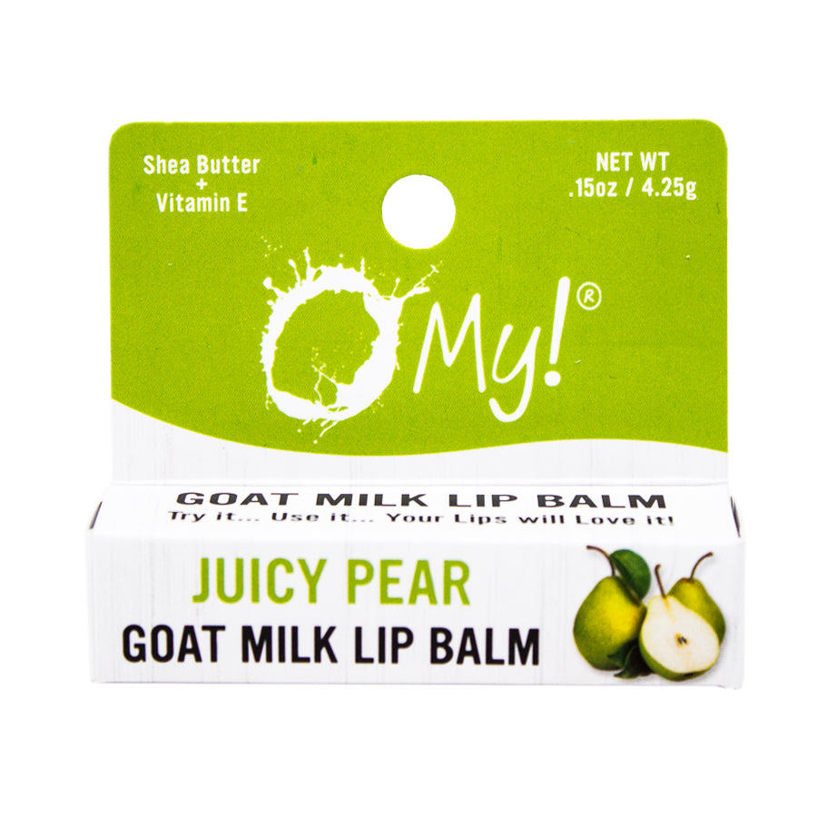 O My! Goat Milk Lip Balm - Single Pack | Shea Butter and Vitamin E | Free of Parabens & More | Handcrafted in USA