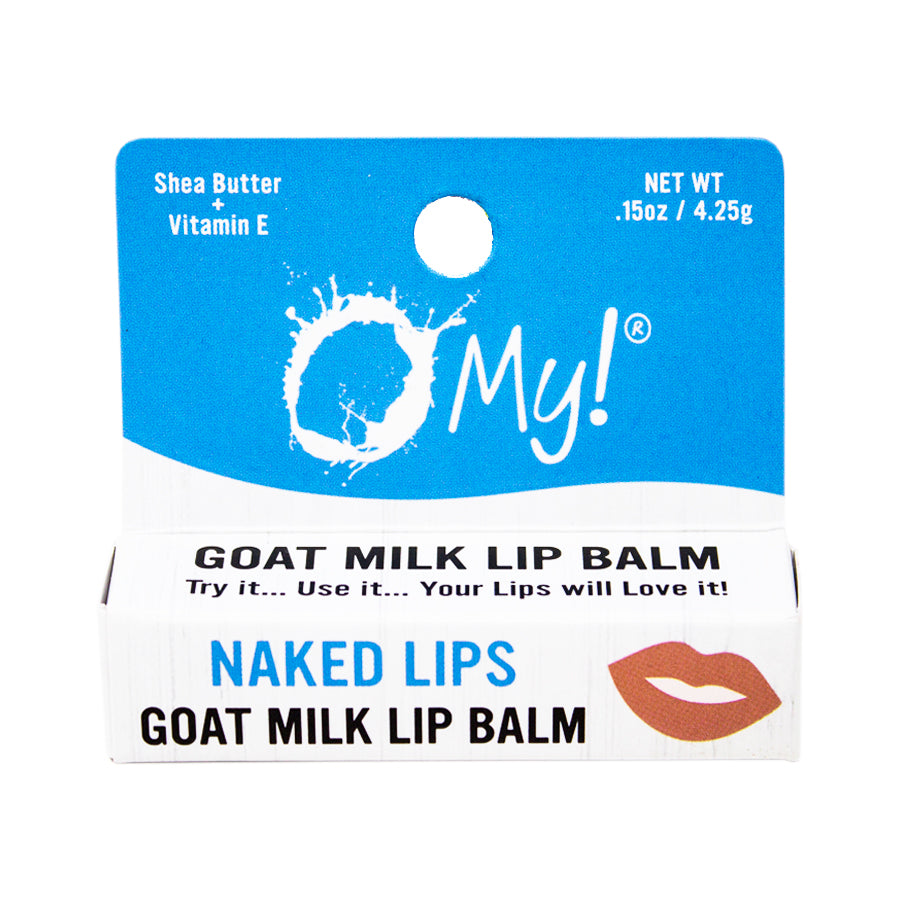 O My! Goat Milk Lip Balm - Single Pack | Shea Butter and Vitamin E | Free of Parabens & More | Handcrafted in USA