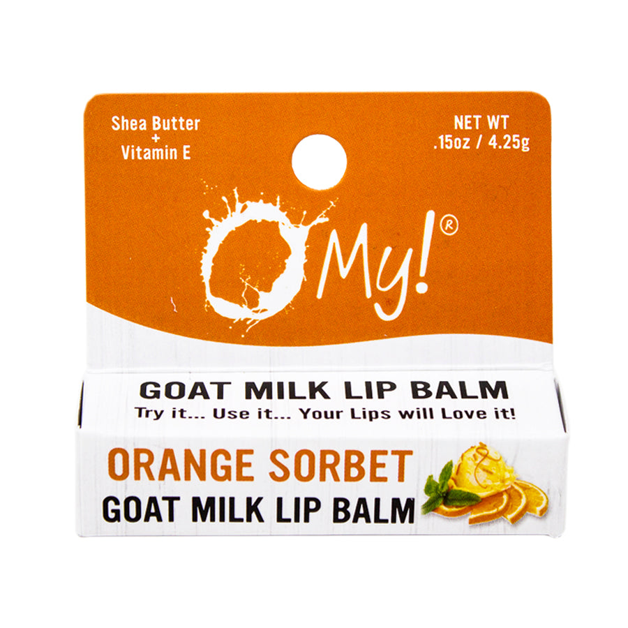 O My! Goat Milk Lip Balm - Single Pack | Shea Butter and Vitamin E | Free of Parabens & More | Handcrafted in USA