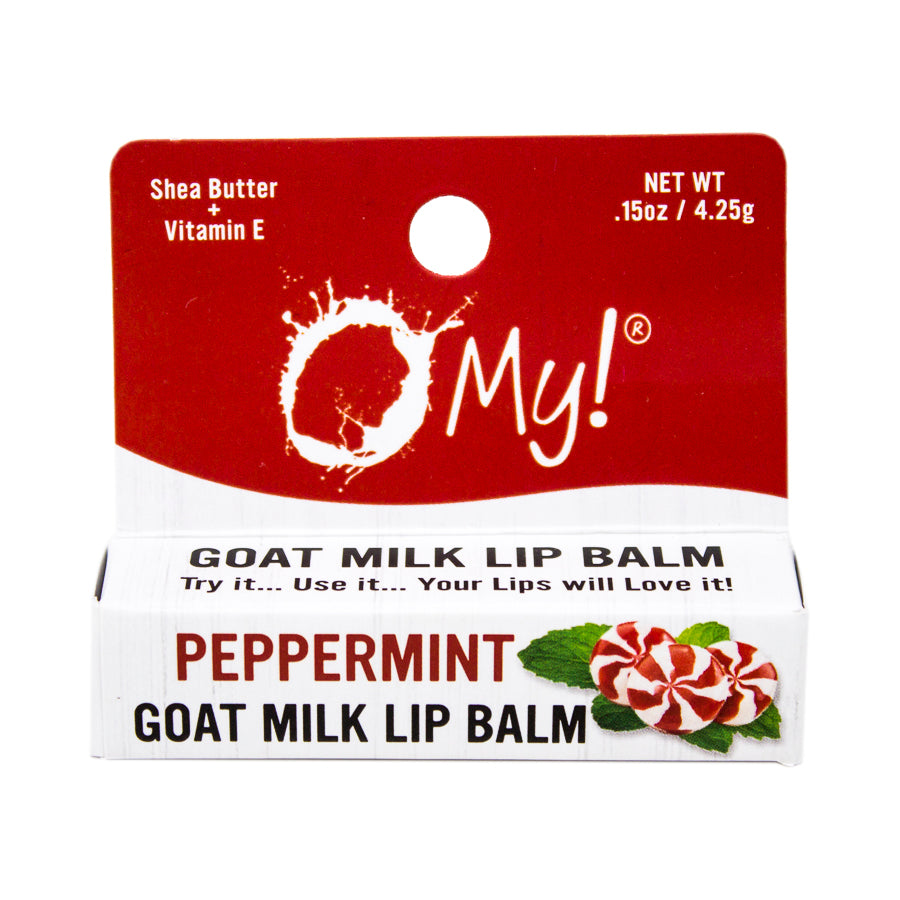 O My! Goat Milk Lip Balm - Single Pack | Shea Butter and Vitamin E | Free of Parabens & More | Handcrafted in USA