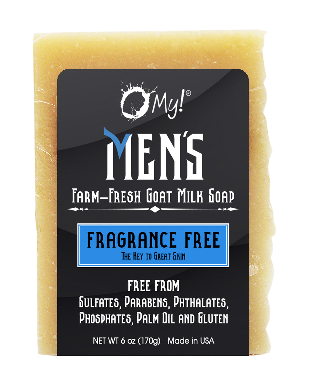 O My! Goat Milk Soap Bar 6oz | Made with Farm-Fresh Goat Milk | Free of Parabens & More | Handcrafted USA