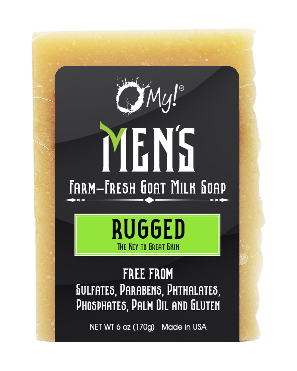O My! Goat Milk Soap Bar 6oz | Made with Farm-Fresh Goat Milk | Free of Parabens & More | Handcrafted USA