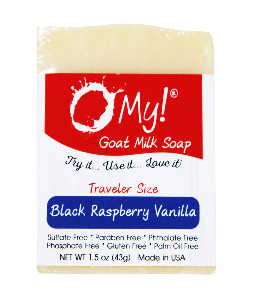 O My! Goat Milk Traveler Soap Bar Black Raspberry & Vanilla