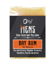 O My! Goat Milk Traveler Soap Bar Men's Bay Rum