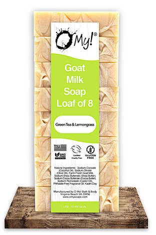 O My! Bulk Up Soap Loaf of 8 Bars Green Tea & Lemongrass
