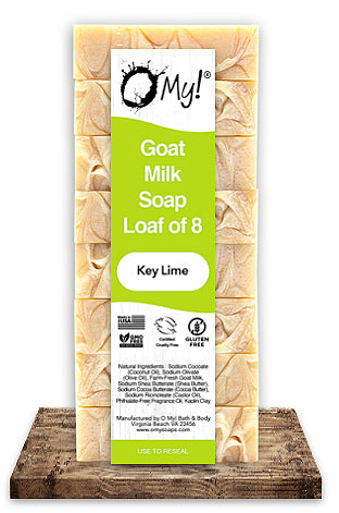 O My! Bulk Up Soap Loaf of 8 Bars Key Lime