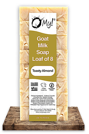 O My! Bulk Up Soap Loaf of 8 Bars Toasty Almond