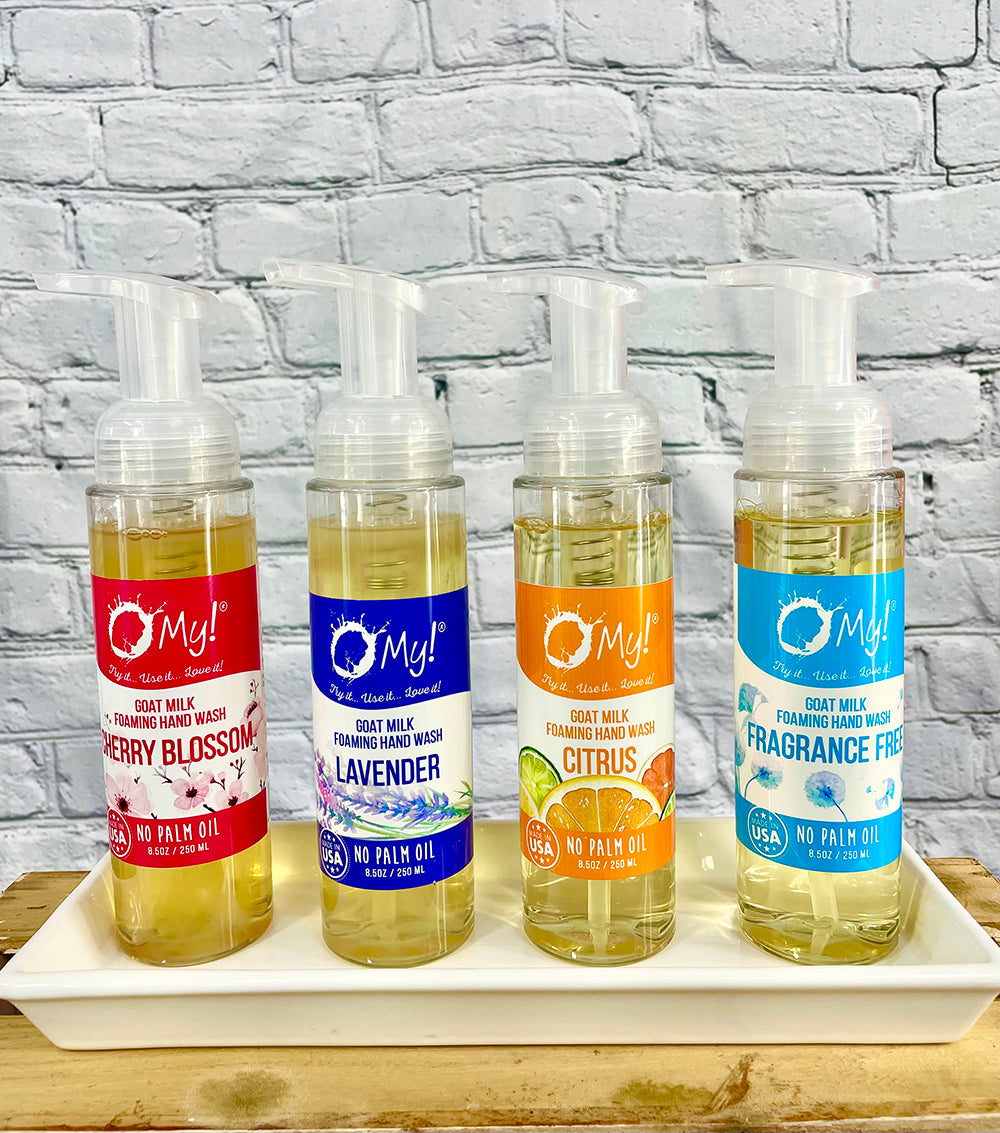 O My! Goat Milk Foaming Hand Wash | Rich, Creamy Foam | Made with Raw Goat Milk | Free of Parabens & More | Handcrafted in USA